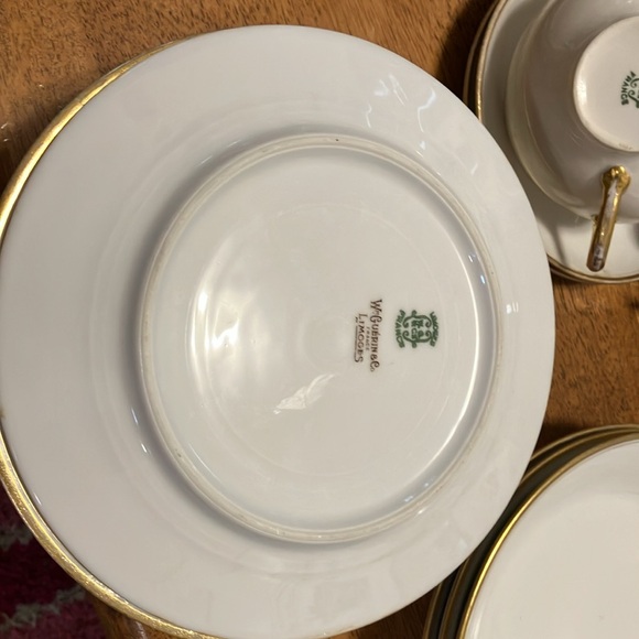 Limoge France , beautiful china edged in gold. Coffee/ dessert set for 4-6 , 30 - Picture 13 of 16